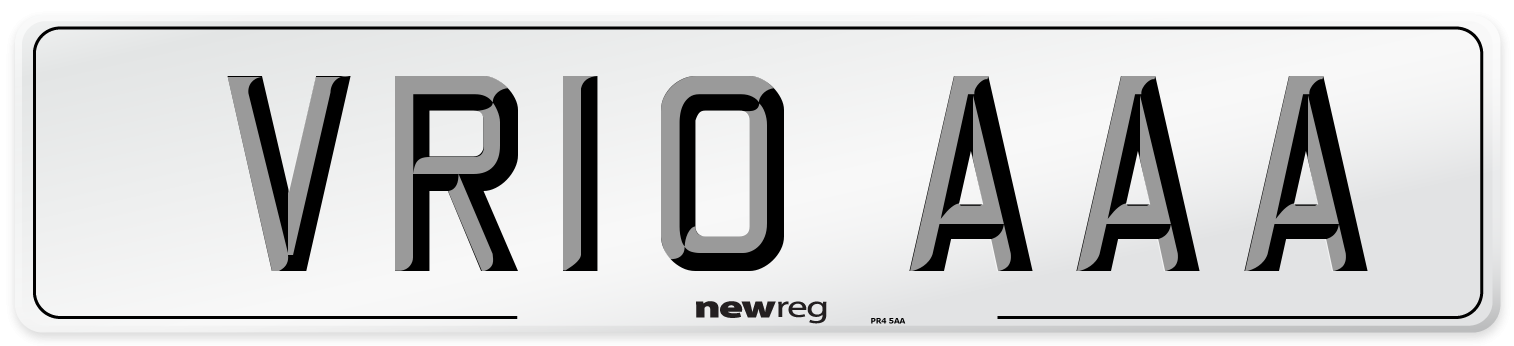 VR10 AAA Number Plate from New Reg